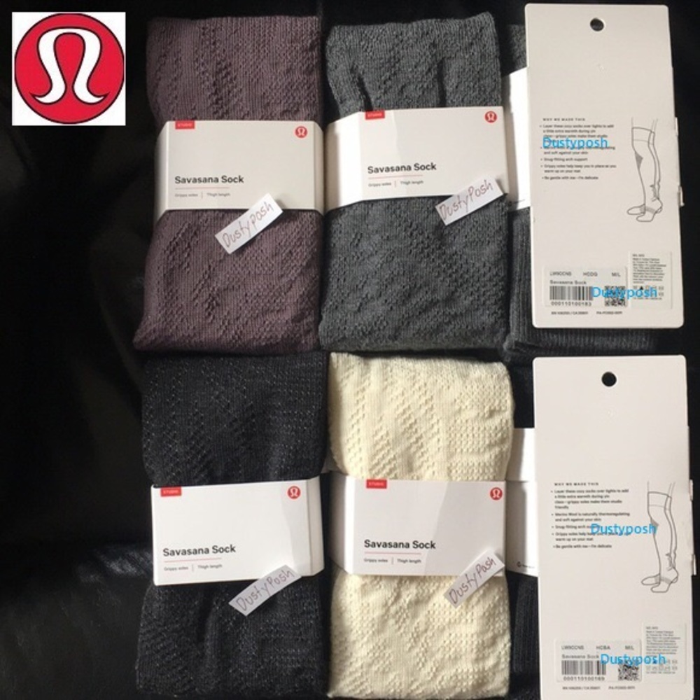 Lululemon Savasana Thigh High Sock Over The Knee Yoga Warm Workout Leg Warmers